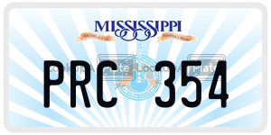 PRC354  license plate in MS