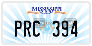 PRC394  license plate in MS
