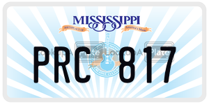 PRC817  license plate in MS