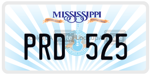 PRD525 license plate in Mississippi