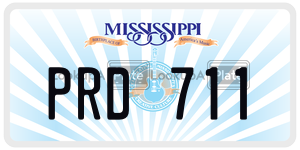 PRD711  license plate in MS