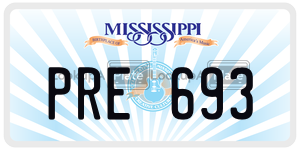 PRE693  license plate in MS