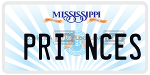 PRINCES  license plate in MS