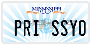 PRISSYO  license plate in MS