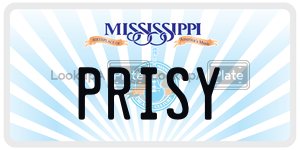 PRISY  license plate in MS
