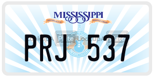 PRJ537  license plate in MS