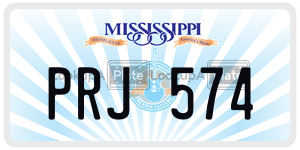 PRJ574  license plate in MS