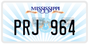 PRJ964  license plate in MS