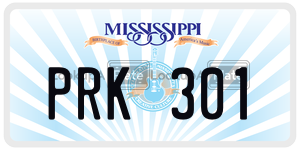 PRK301  license plate in MS