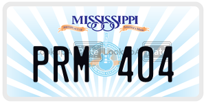 PRM404  license plate in MS