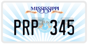 PRP345  license plate in MS