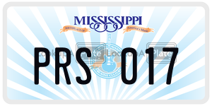 PRS017  license plate in MS