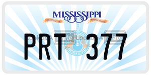 PRT377  license plate in MS
