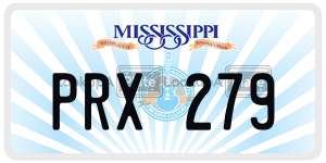 PRX279  license plate in MS