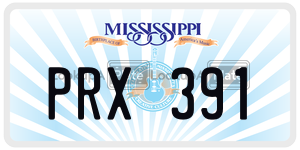 PRX391  license plate in MS