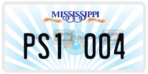 PS1004  license plate in MS