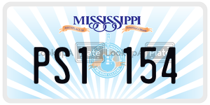 PS1154  license plate in MS