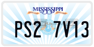 PS27V13  license plate in MS