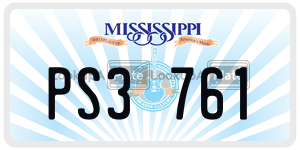 PS3761 license plate in Mississippi