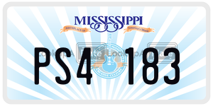 PS4183  license plate in MS