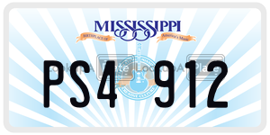 PS4912  license plate in MS