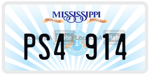 PS4914  license plate in MS