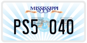 PS5040  license plate in MS