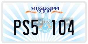 PS5104  license plate in MS
