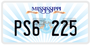 PS6225  license plate in MS