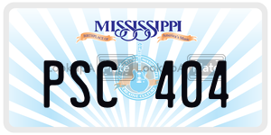 PSC404  license plate in MS