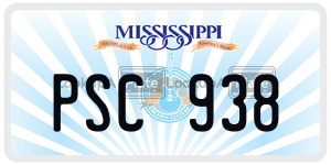 PSC938  license plate in MS