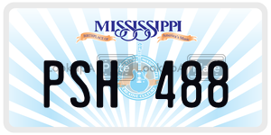 PSH488  license plate in MS