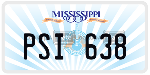 PSI638  license plate in MS