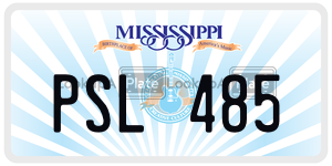 PSL485  license plate in MS