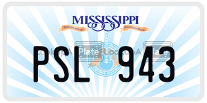 PSL943  license plate in MS