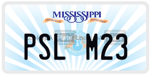 PSLM23  license plate in MS