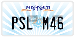 PSLM46 license plate in Mississippi