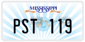 PST119  license plate in MS