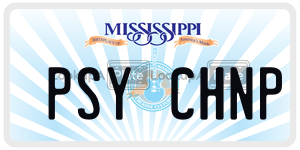 PSYCHNP  license plate in MS