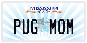 PUGMOM  license plate in MS