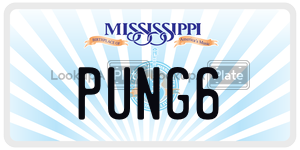 PUNG6  license plate in MS