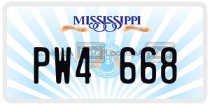 PW4668  license plate in MS