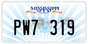 PW7319  license plate in MS