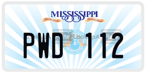PWD112  license plate in MS