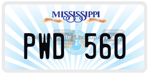 PWD560  license plate in MS