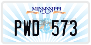 PWD573  license plate in MS