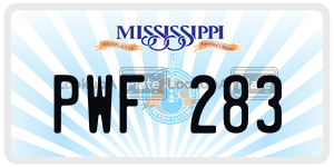 PWF283  license plate in MS