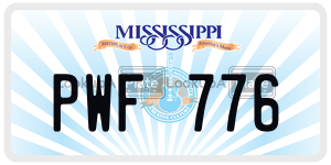 PWF776 license plate in Mississippi