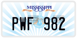 PWF982  license plate in MS