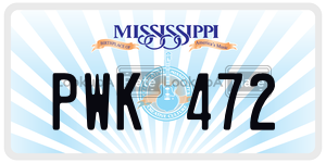 PWK472  license plate in MS